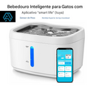 SmartFlow Anvinne™ – Bebedouro Automático com App, Bandeja Inox e Sensor de Peso (2,5L)