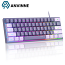 Anvinne TS91 – Teclado Gamer Compacto RGB com Resistência à Água