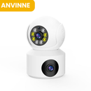Anvinne DualVision 6K™ – Câmera de Segurança 360° com Duas Lentes, Visão Noturna e Áudio Bidirecional