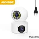 Anvinne DualVision 6K™ – Câmera de Segurança 360° com Duas Lentes, Visão Noturna e Áudio Bidirecional