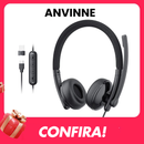 Anvinne GeniusCall™ HS50 – Headset Profissional com Microfone USB