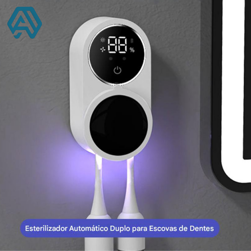 Sanitech UV Brush Guard – Suporte de Escova com Esterilização UV Inteligente