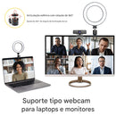 Anel de Luz LED 6.3” com Clipe USB Anvinne – Iluminação Profissional para Lives, Videoconferências e Conteúdo Digital