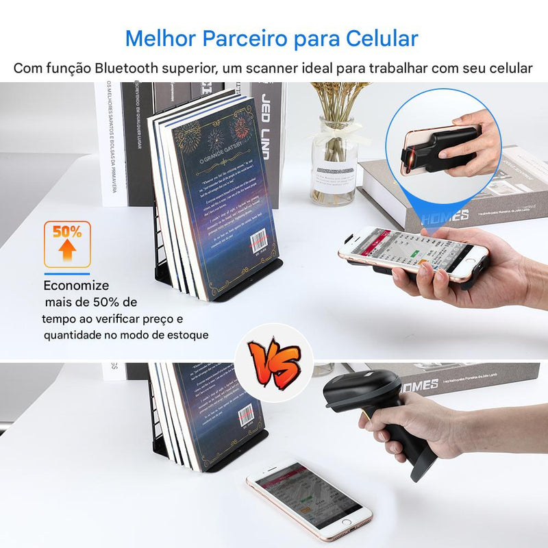 Scanner de Códigos de Barras 2D Clip‑On Bluetooth Anvinne EY‑017