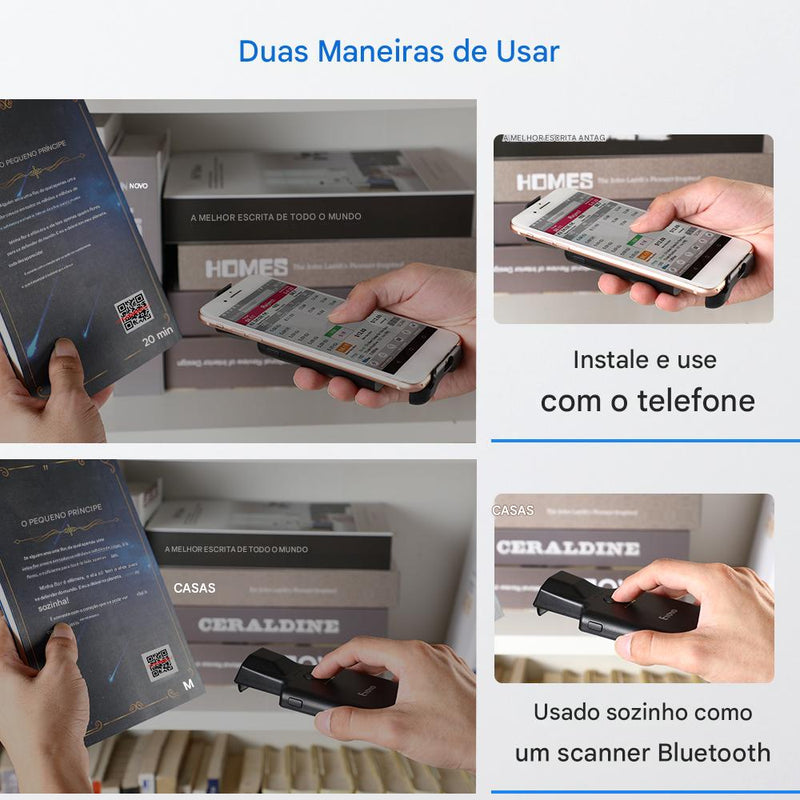 Scanner de Códigos de Barras 2D Clip‑On Bluetooth Anvinne EY‑017