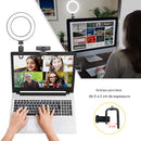 Anel de Luz LED 6.3” com Clipe USB Anvinne – Iluminação Profissional para Lives, Videoconferências e Conteúdo Digital
