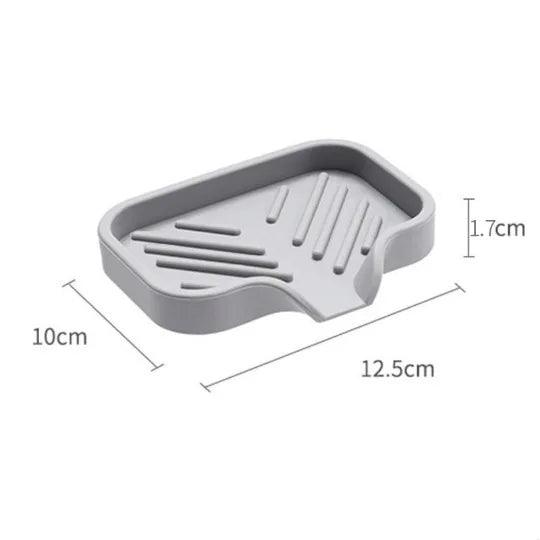 Bandeja de silicone para pia – organizador prático para sabonete e esponja