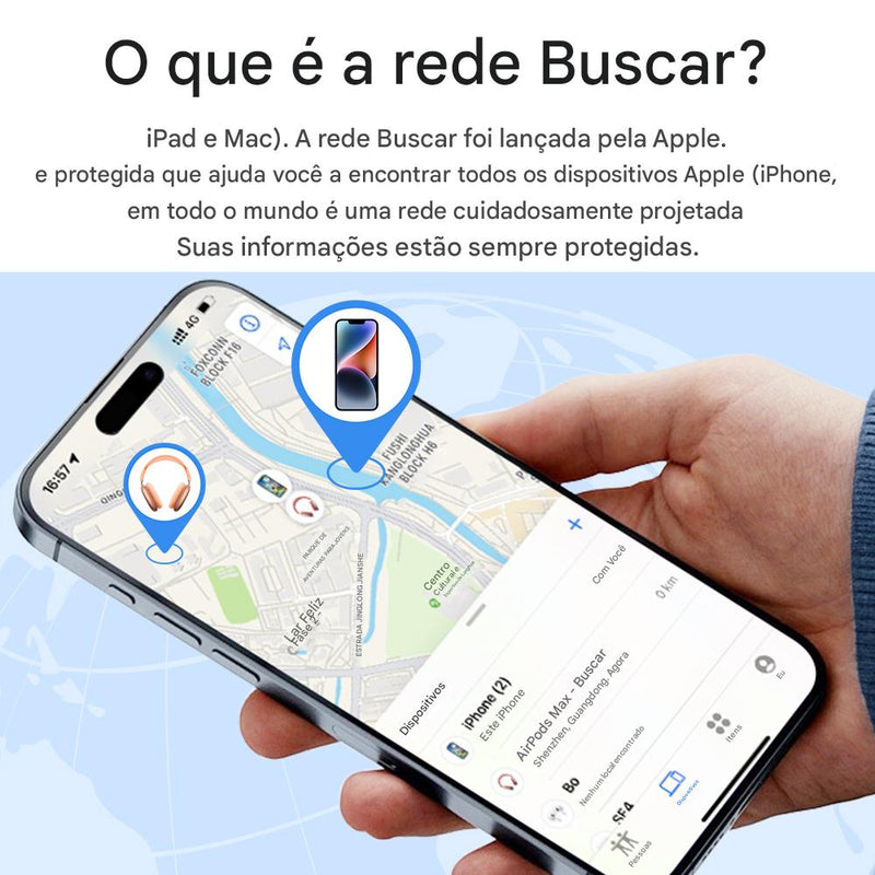 Mini Localizador SmartTag – Encontre Tudo com um Toque
