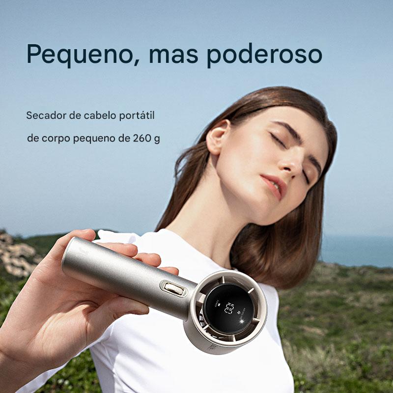 🌀 Mini Ventilador Digital Jisulife FA53 – Potência e Estilo na Palma da Mão!