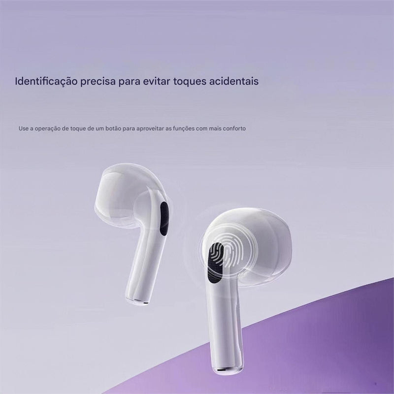 Fone Bluetooth W12 ENC Pro™ – Tela Digital, à Prova d'Água, Som Estéreo