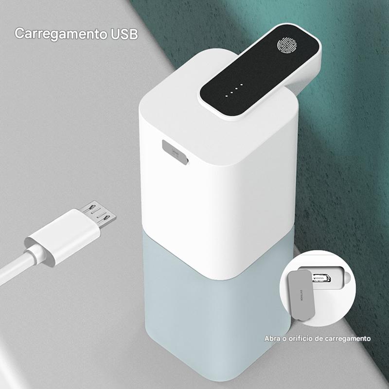 🧼 Dispenser Automático Inteligente de Sabão Espumado – Higiene sem Toque com Recarregamento USB
