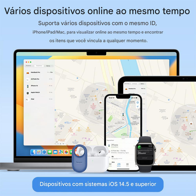 Mini Localizador SmartTag – Encontre Tudo com um Toque