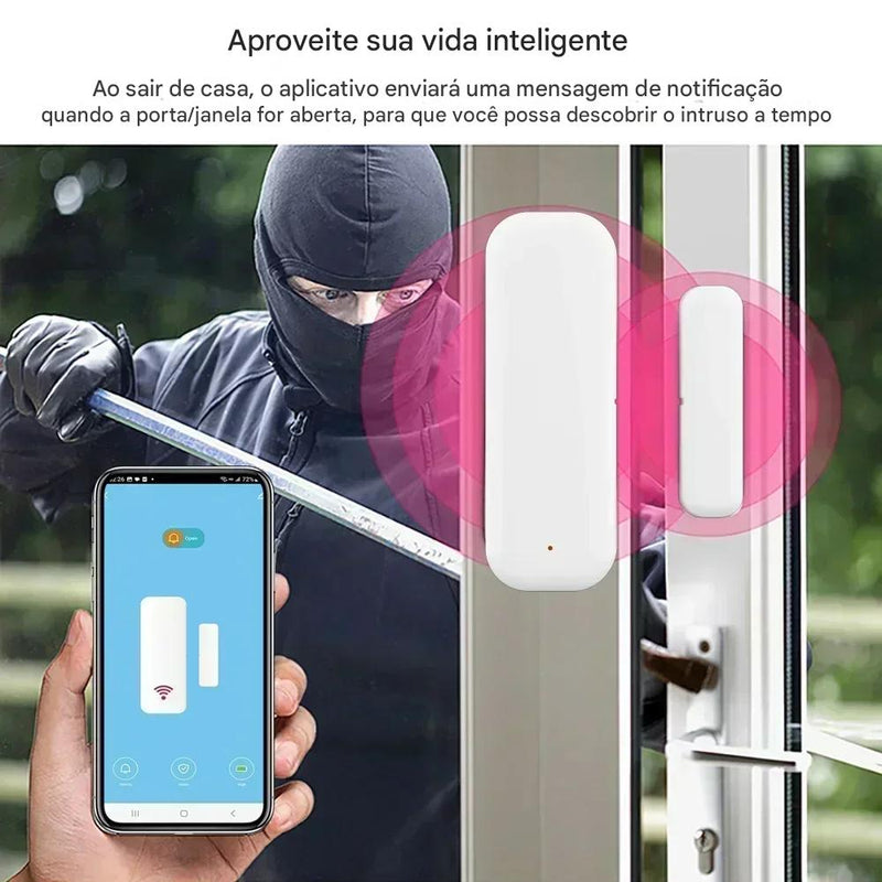 🚪 Sensor Inteligente de Portas e Janelas Anvinne Tuya Wi-Fi com Alerta Instantâneo