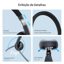 Anvinne GeniusCall™ HS50 – Headset Profissional com Microfone USB