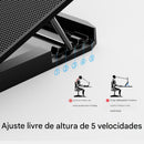 💻❄️ Base Cooler Gamer A9 com 6 Ventoinhas RGB — Potência e Estilo para Seu Notebook!