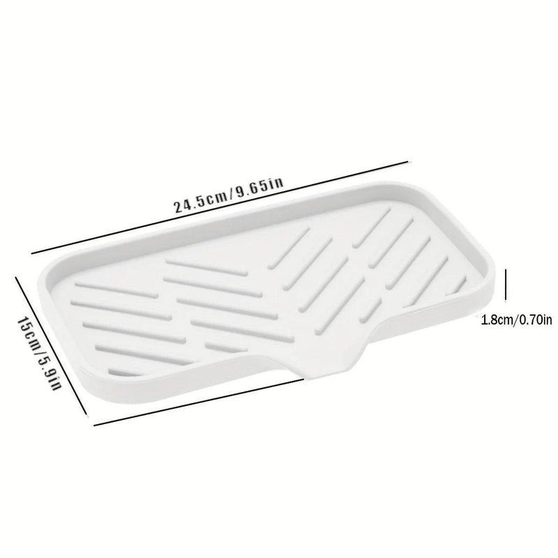 Bandeja de silicone para pia – organizador prático para sabonete e esponja