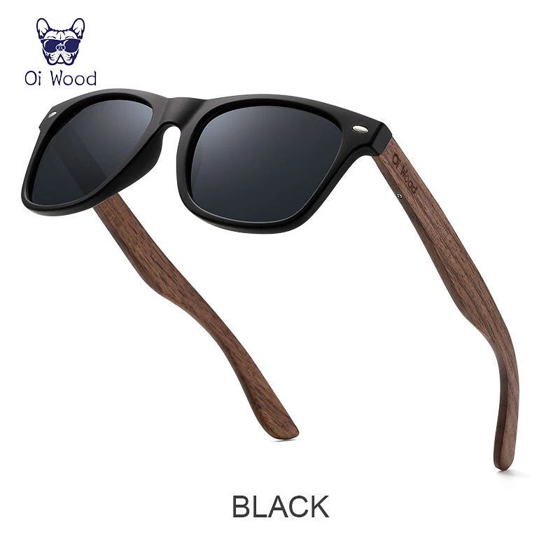 Oi Wood Brand – Óculos de sol de madeira polarizado para homens