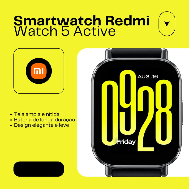 👉 Smartwatch Anvinne Active 5: Moderno, Prático e Inteligente