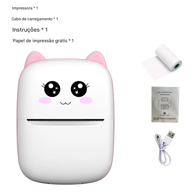Mini Impressora Térmica Portátil CatPrint™ – Bluetooth, Sem Fio, Para Fotos e Etiquetas