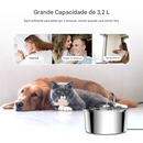 HydraPet Inox 3L – Bebedouro Premium com Dupla Filtragem
