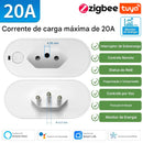 Tomada Inteligente Wi-Fi/Zigbee 16A/20A com Monitor de Energia – Controle por APP e Voz | Anvinne