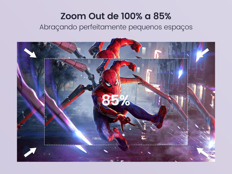 Projetor Portátil Inteligente L1 300 ANSI – Android 11, Wi-Fi 6, Bluetooth 5.2, Auto Keystone, Suporte até 1080P