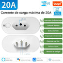 Tomada Inteligente Wi-Fi/Zigbee 16A/20A com Monitor de Energia – Controle por APP e Voz | Anvinne