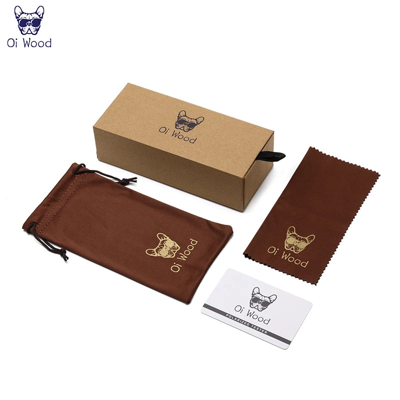 Oi Wood Brand – Óculos de sol de madeira polarizado para homens