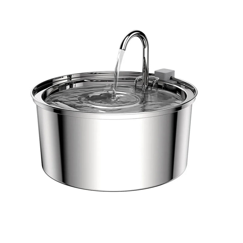 HydraPet Inox 3L – Bebedouro Premium com Dupla Filtragem