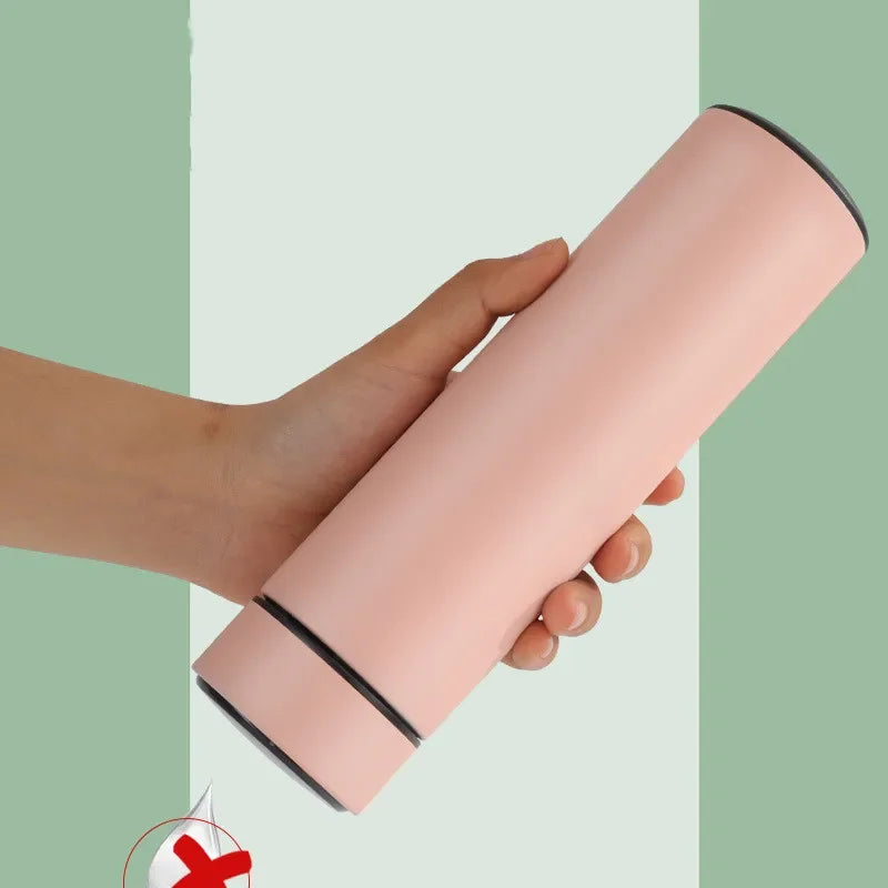 Garrafa Térmica Inteligente 500ml com Display LED – Mantém Quente ou Frio por até 24h, Design Portátil e Moderno