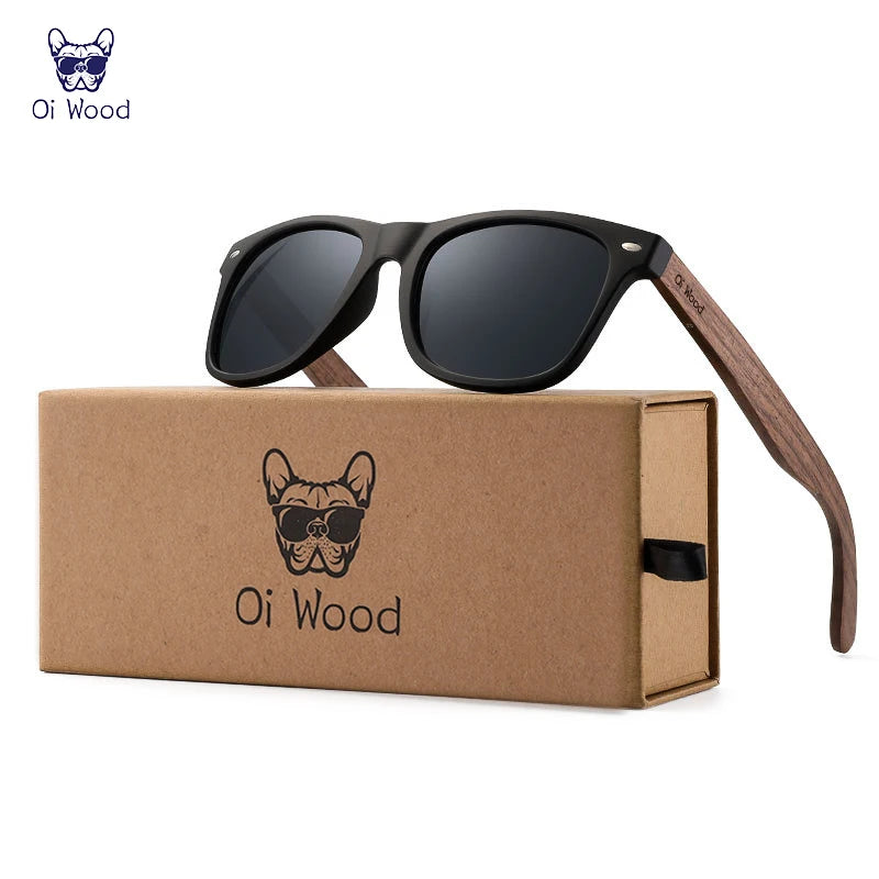 Oi Wood Brand – Óculos de sol de madeira polarizado para homens