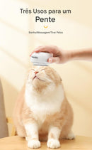 Anvinne SteamCare – Escova a Vapor Elétrica para Remoção de Pelos em Gatos e Cães