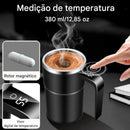 Copo Elétrico Anvinne 380ml – Misturador Magnético com Display de Temperatura, USB-C e Tampa à Prova de Vazamentos