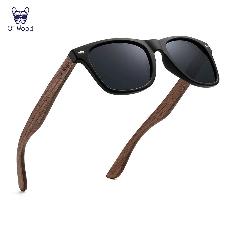 Oi Wood Brand – Óculos de sol de madeira polarizado para homens