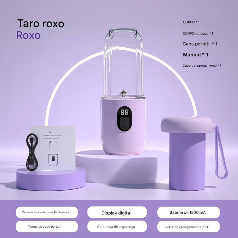 Mixer Portátil USB Anvinne — Mini Liquidificador sem Fio para Smoothies e Shakes