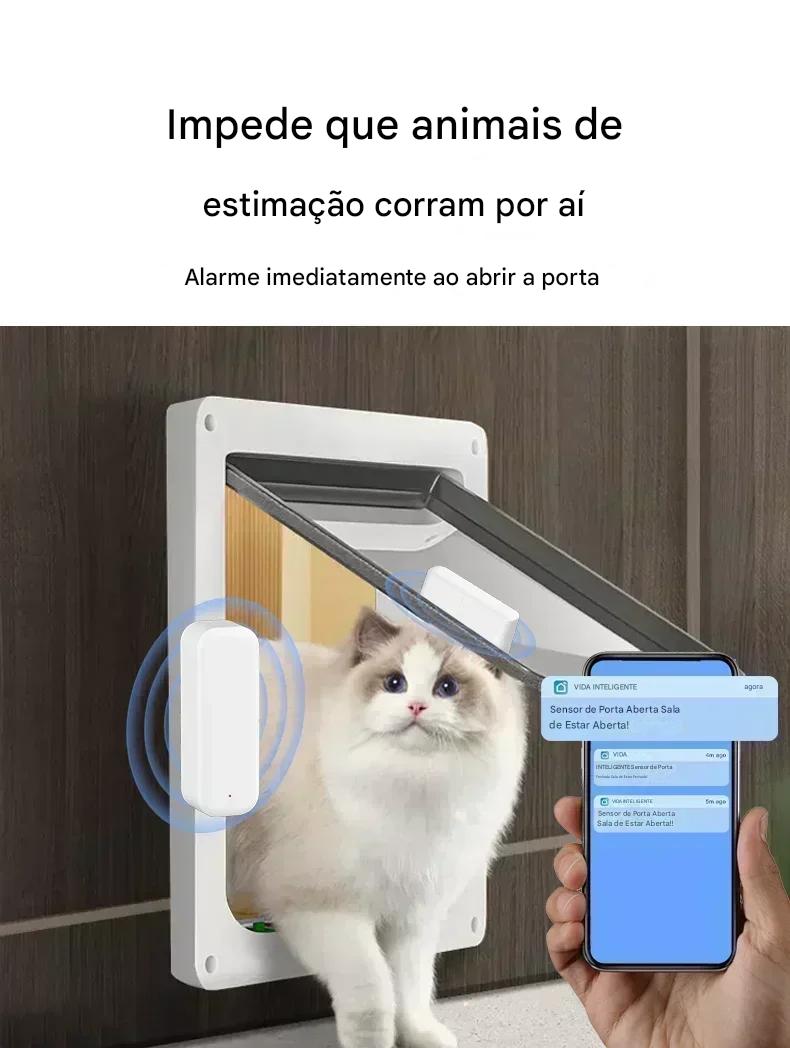 🚪 Sensor Inteligente de Portas e Janelas Anvinne Tuya Wi-Fi com Alerta Instantâneo
