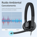 Anvinne GeniusCall™ HS50 – Headset Profissional com Microfone USB