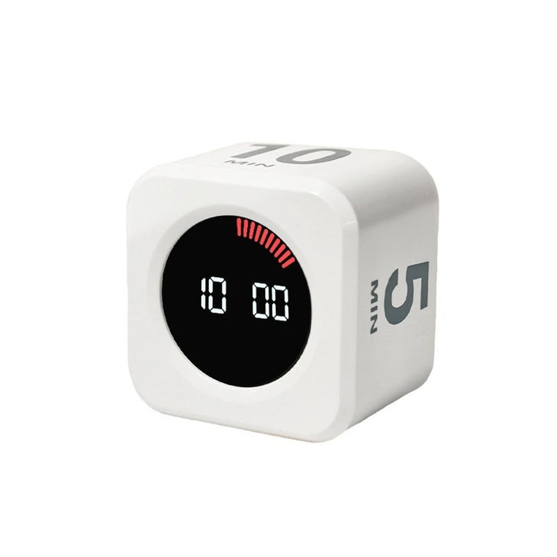 Timer Inteligente Hexagonal com Display Digital e Sensor de Movimento – Produtividade Silenciosa para Estudos, Cozinha e Treinos