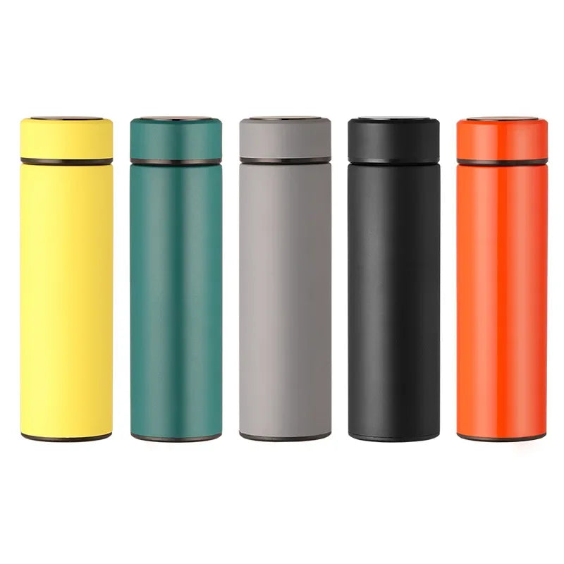 Garrafa Térmica Inteligente 500ml com Display LED – Mantém Quente ou Frio por até 24h, Design Portátil e Moderno